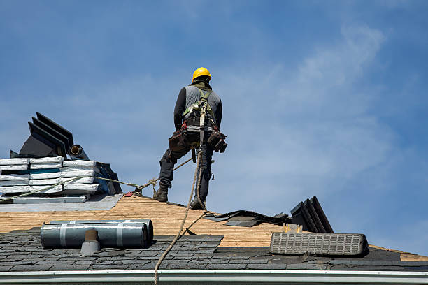 Professional Gutter Installation technician working in Grand River, IA